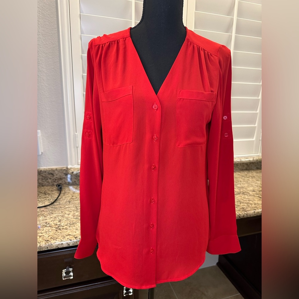 Express Blouse, Red, Size Small